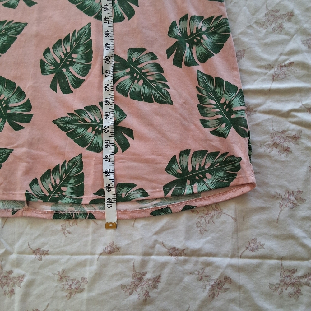 LuLaRoe Long Dress Multicolor Palm Leaves Sleeveles Size XL - Picture 6 of 8